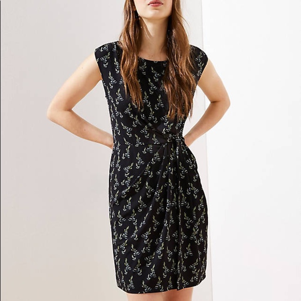 NWOT Loft floral side knot dress